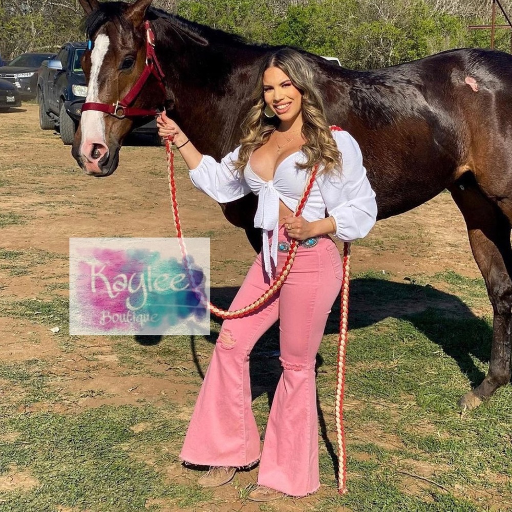 Kaylee Boutique Pink Bell Bottoms